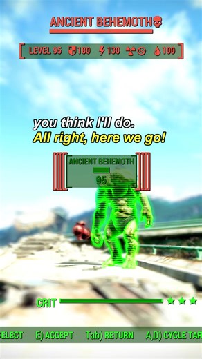 Fallout 4 Science Experiment: Single Punch Damage Test