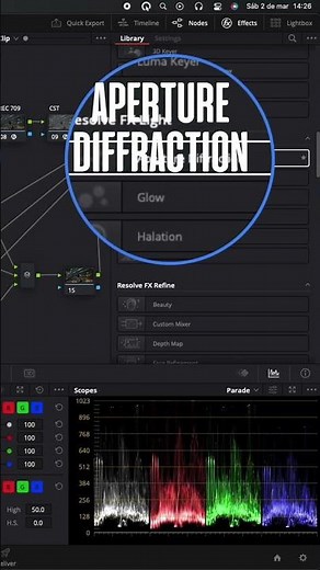 Color Grading Tutorial, Aperture Diffraction