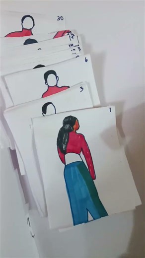 lambi lambi chori paper dance ll flip book art ll #song #trendingshorts #dancemoves #challenge #art