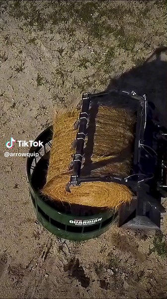 Take a look at the Guardian Round Bale Feeder 👀 One of the most efficient bale feeders on the market, the Guardian feeder suspends bales from the ground using a rod and chain system to ensure they last twice as long. If you’re ready to save yourself time AND money, we recommend you upgrade to the Guardian Round Bale feeder 😉 #cattle #arrowquip #eatbeef #droneshot #balefeeder #guardian #livestock #cattlehandling #cows #fyp #agriculture #livestockindustry #cowboy #rancher #ranchlife