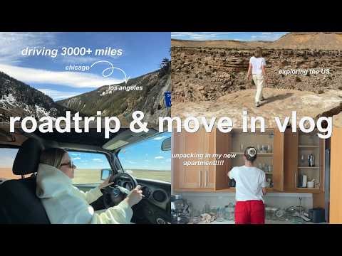 MOVING VLOG | drive with me cross-country to california & move into my new apartment!!!