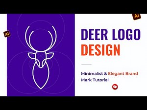 How To Design a Modern Minimalist Deer Logo from Sketch to Vector in Adobe Illustrator | Line art