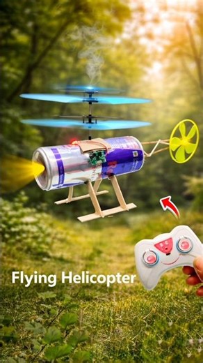 How to make a flying 🪽 mini Helicopter 🚁 #diy #ytshorts