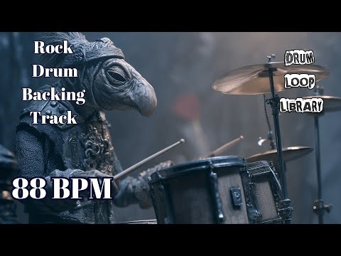 88 BPM Rock Drum Backing Track | Laid Back Groove | Royalty Free Drum Loop