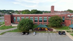 School building ready for learning, kids and teenagers, teachers return to classroom