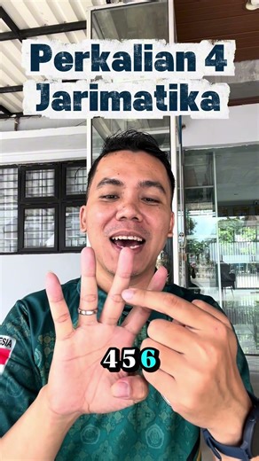 Easy way to multiply by 4 using your fingers #trisnomathnian