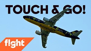 Rare Aircraft Performs Touch-and-Go and Go-Around Maneuver