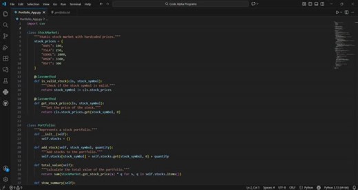 Built a Stock Portfolio Tracker using Python for CodeAlpha Internship | Furqan Arshad posted on the topic | LinkedIn