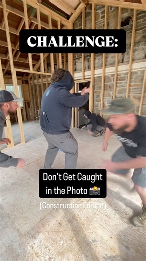 COCOON on Instagram: "This is what it means to be a nimble organization, right? 😆 Nothing like a little light acrobats to unwind from a hard day’s work. 🤳🤸‍♂️ #construction #constructionlife #challenge #workhumor #constructionhumor #remodeling"