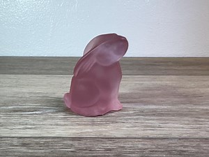 Vintage Fenton Glass Pet Animal - Rabbit - Pink Satin - #5262 - Stamped - Etsy