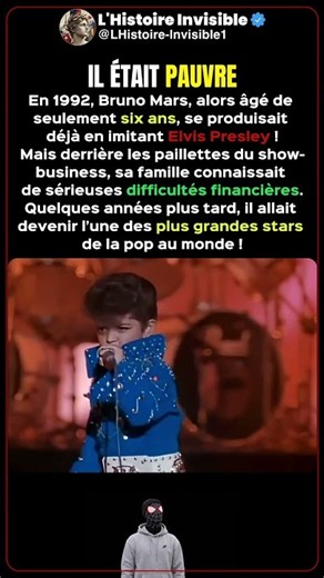 Bruno Mars était pauvre avant de devenir une superstar 🌟