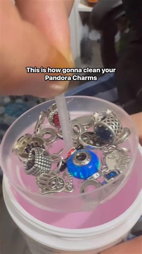 How to clean your Pandora Charms in less than 5 minutes! #pandoracharms #cleaning #fbyシvideo #girlies | Rose Ward