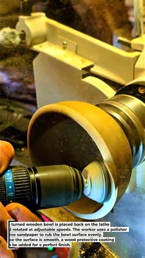 Finishing Wooden Bowls with Smooth Polishing Process! 🥣🪵
