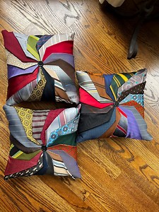 Memory Tie Pinwheel Pillow – Custom Keepsake Gift – Memorial Pillow Made From Neckties - Etsy