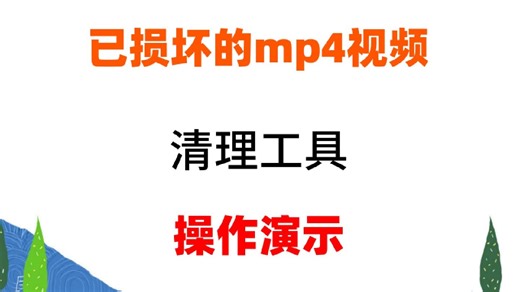 MP4 坏文件清理专家，识别后直接删除无法播放视频