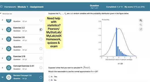 Behind on Statics? 📐 Pearson / MyStatLab help — DM me now #Statistics #MyStatLab #Pearson #HomeworkHelp #businessstatistics