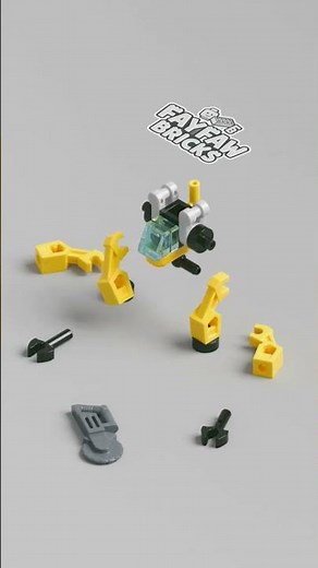 The SMALLEST Construction Mecha #lego #diy #satisfying