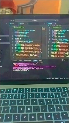 Area calculates #coding #virtualstudioset #viralvideo