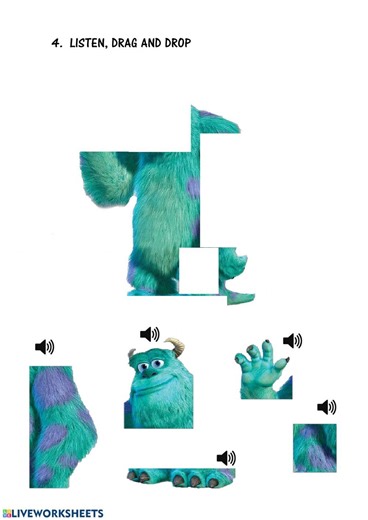 Pdf online worksheet: Parts of the body