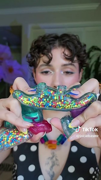 which sensory filling is your fav? 💎⭐️🌈⏳️ new 1hr fidget/sensory toy trigger assortment up tonight on youtube! #jellyblox #asmrsatisfying #asmrsounds #asmrtoys #asmrfidget