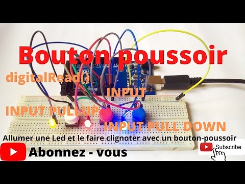 Arduino : Bouton poussoir / allumage, extinction et clignotement des leds