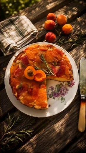Apricot upside-down cake 🧡 #glutenfree #easyrecipe
