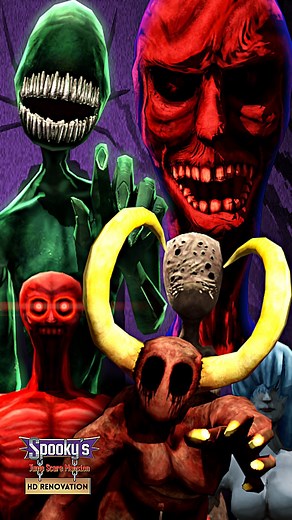 David on Instagram: "I modelled, textured and animated some SPECIMENS for the physical release of Spooky’s Jump Scare Mansion: HD Renovation! Nintendo Switch and PS5 pre-orders are now LIVE via @rockitgamesnow Specimens needed to be low poly but still match the 2D concept art. On average, there’s around 3000 tri’s per character Most textures are 1024x1024 or lower and use only diffuse + normal maps to match the game’s aesthetic Thanks so much to @albinomoosegames for having me! It’s a fantastic