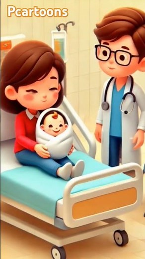 Mother Cartoon Giving Birth to a small Bebefiin