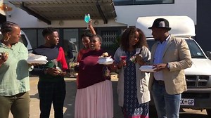 #Uzalo Cast, Crew and entire production was treated to a special Luncheon today with some Lindt goodies! We appreciate our people for hardwork & passion that they put in to produce the nation’s top TV show! 🎉👌🏿👏🏿👏🏿🎬 #uzaloseason5 | Uzalo SABC 1