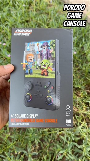 Porodo Gaming ArkOS Retro Handheld Game Console, 3.5" IPS Display, 20000+ Games, 8H Playtime