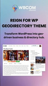 Transform WordPress into a Powerful Directory | Reign for WP GeoDirectory Theme #wordpress