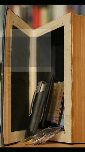 Discover the art of crafting a hidden compartment book safe. Learn the step-by-step process to transform a regular book into a discreet storage solution. This clever DIY project blends craftsmanship with practicality, bringing a touch of mystery to your bookshelf. 📚✨ . . . . . #BookSafe #Booklover #secret