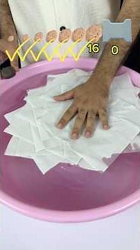 TRY TO GUESS HOW MANY TISSUE PAPERS IT TAKE TO FLOAT!#asmr #experimnent #satisfyingvideo