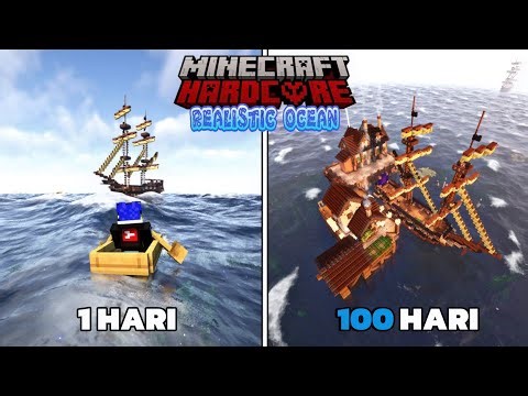 100 Hari di Minecraft Hardcore Realistic Ocean