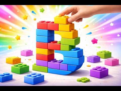 ABC Song | Building the Letter B with Colorful Blocks | Learn Alphabet
