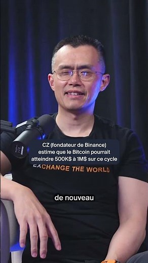 L’avis de CZ, le fondateur de Binance, sur le cours du #Bitcoin pour ce cycle. 🚀