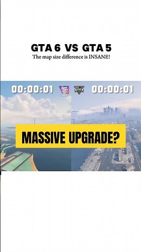 GTA 6 vs GTA 5 Map Comparison – The Size Difference is HUGE! #gta6 #gta5
