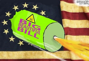 Trump Big Bill passes: Darcy cartoon