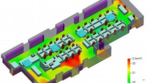 夏季の空調設備によるオフィスの空調解析