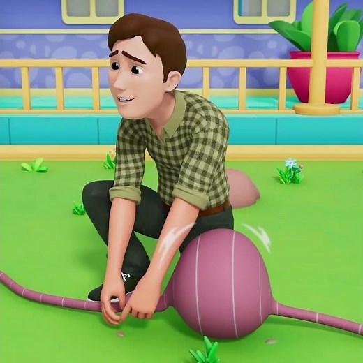 Splashing water all day! 🛁 Funny surprise! #kidssongs #cartoon #babyberry #shorts