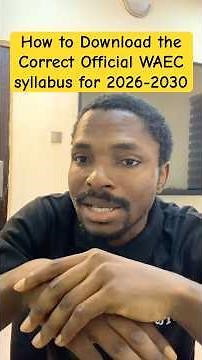 How to download the correct WAEC syllabus (2026 - 2030) FREE