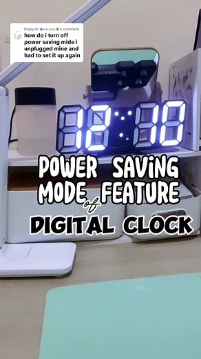 Replying to @★•αʟιᴄε•★ How to TURN ON/OFF Power Saving Mode of Digital Clock #digitalclock #digitalclocksoftiktok #clock #powersavingmode #digitalledclock #digitalclockledlight #tiktokbudolfinds #tiktokshopfinds #fyp