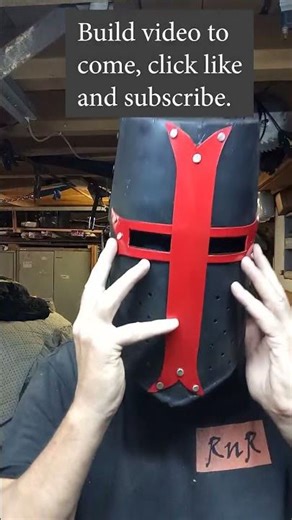 Templar helmet build for LARP at Bastille Day celebrations #larpcostume #templars