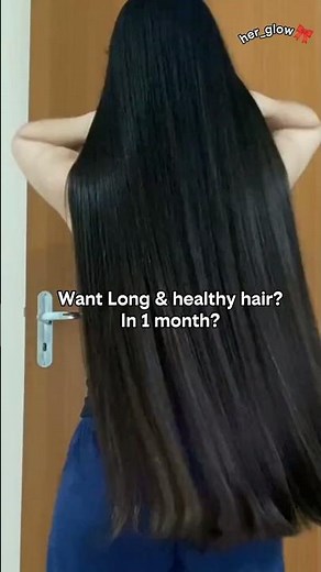 Hair growth in one month💕 Easy and effective routin✨ #haircare #hairgrowth #hair #shorts #viral #fyp
