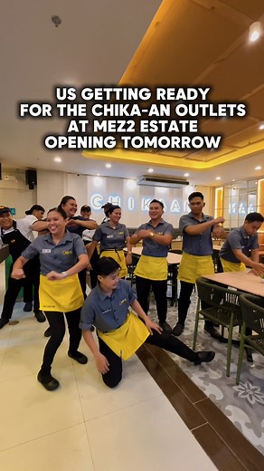 Stretching, pumping, and getting the energy up… kay opening na ugma! 💪 Celebrate with us at Chika-an The Outlets at MEZ2 Estate and be one of the first 50 diners to get FREE dessert! 🍮 Don’t miss out, see you tomorrow! 🎉 | Chika-an Cebuano Kitchen