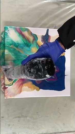 Acrylic Pouring with Metallic Paint & Water Only! Shimmering Cells & Lacing No Silicone, Texture Art