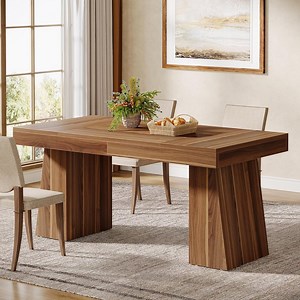Tribesigns 55-Inch Dining Table for 4-6, Rectangular Dining Room Table with Sturdy Legs