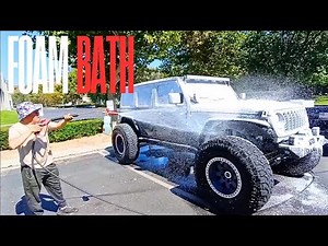 🚙💦 Wrangler Jeep Foam, Wash & Rinse – Satisfying ASMR Sounds! 💦🚙