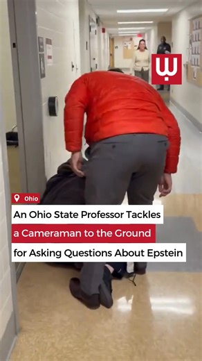 en.walaw.press on Instagram: "An Ohio State Professor Tackles a Cameraman to the Ground for Asking Questions About Epstein #Ohio #Epstein"