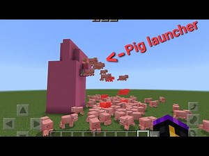 how to build a pig launcher (creative mode) #minecraft